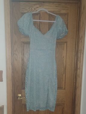 Windsor | Dresses | Windsor Margaret Formal Satin Wrap Midi Dress | Poshmark